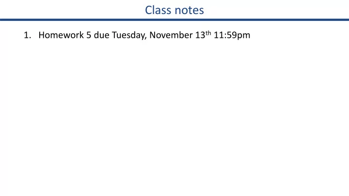 class notes