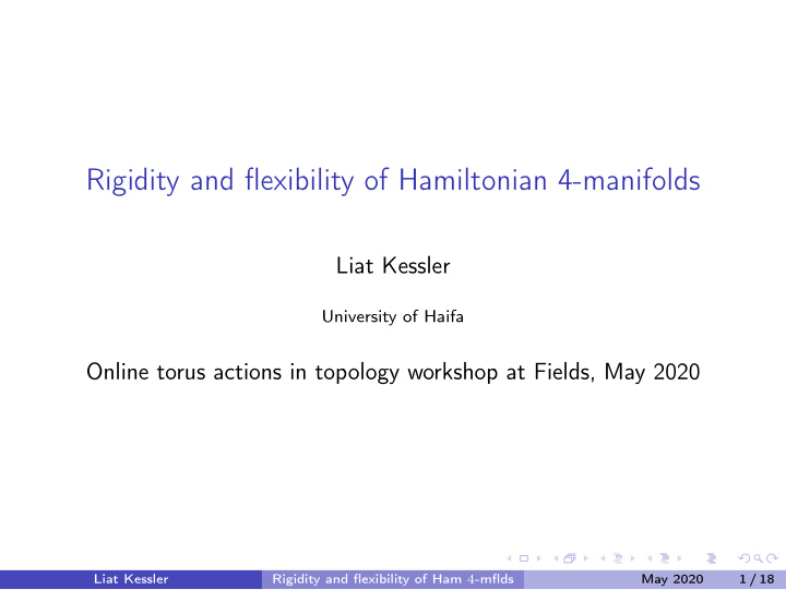 rigidity and flexibility of hamiltonian 4 manifolds