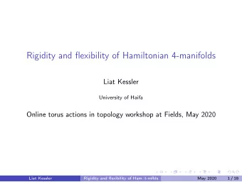 Rigidity and flexibility of Hamiltonian 4-manifolds  Liat Kessler  University of Haifa  Online
