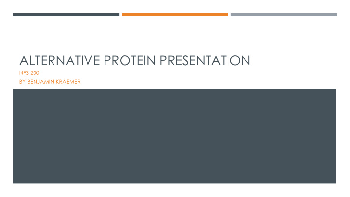 alternative protein presentation