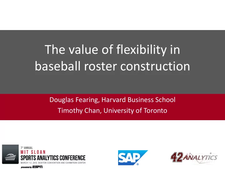 the value of flexibility in