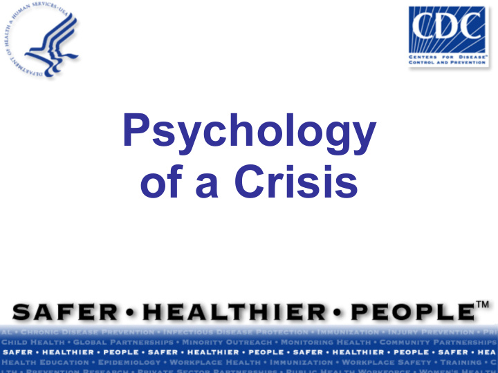 psychology of a crisis module summary