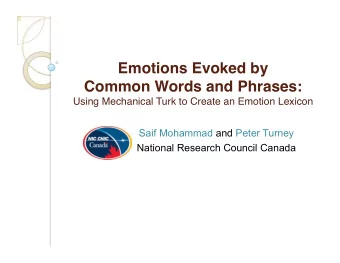 Emotions Evoked by  Common Words and Phrases:  Using Mechanical Turk to Create an Emotion