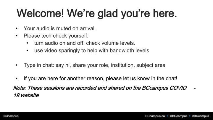 welcome we re glad you re here welcome we re glad you re