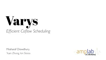 # Comm. ! Params * !  Optimizing  Communication Spark 1.0.1 6 !  Performance: Hadoop 1.0.4 10 !