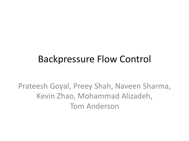 backpressure flow control