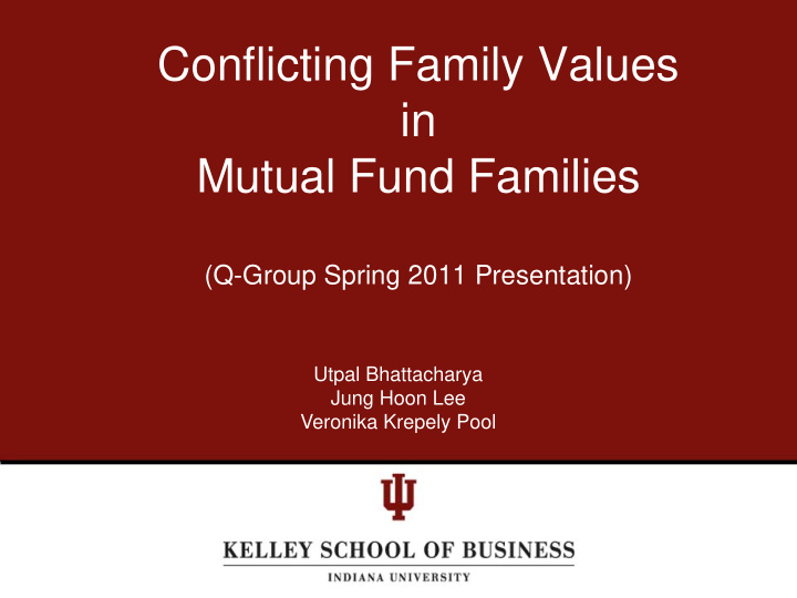 conflicting family values in mutual fund families