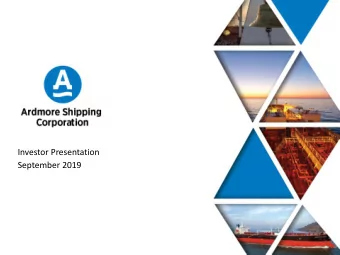 Investor Presentation  September 2019  Disclaimer  2 This presentation contains certain statements