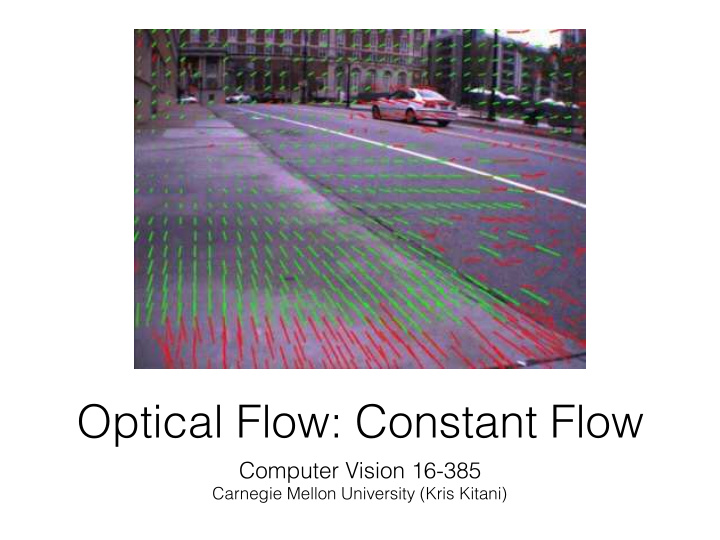optical flow constant flow