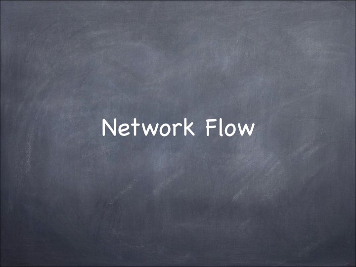 network flow algorithm design