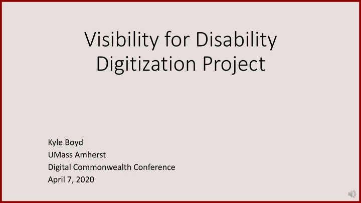 digitization project