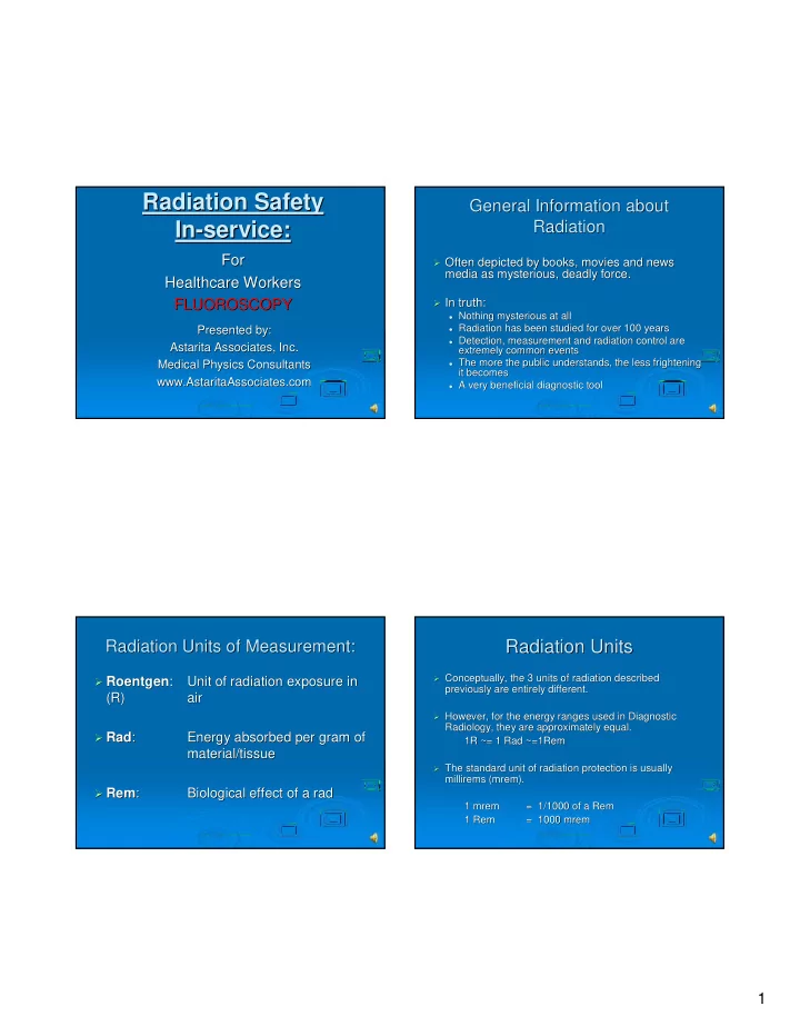 radiation safety radiation safety