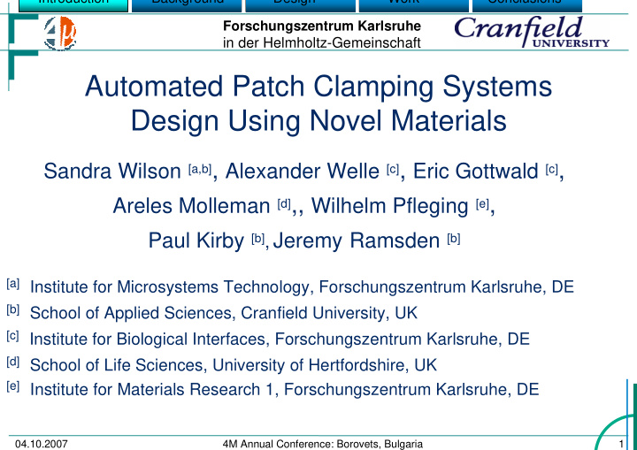 automated patch clamping systems design using novel