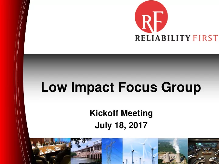 low impact focus group