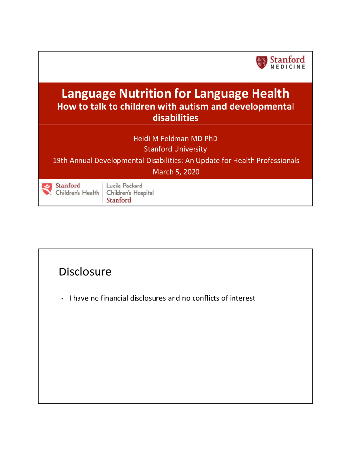 language nutrition for language health