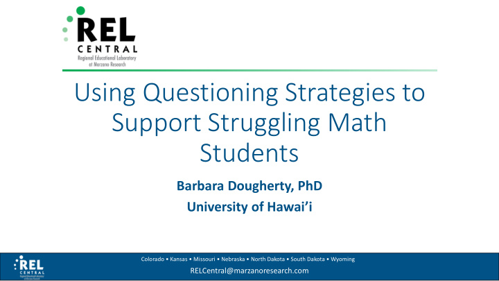 using questioning strategies to support struggling math