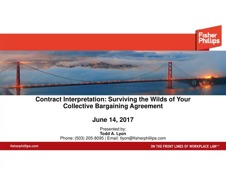 contract interpretation surviving the wilds of your