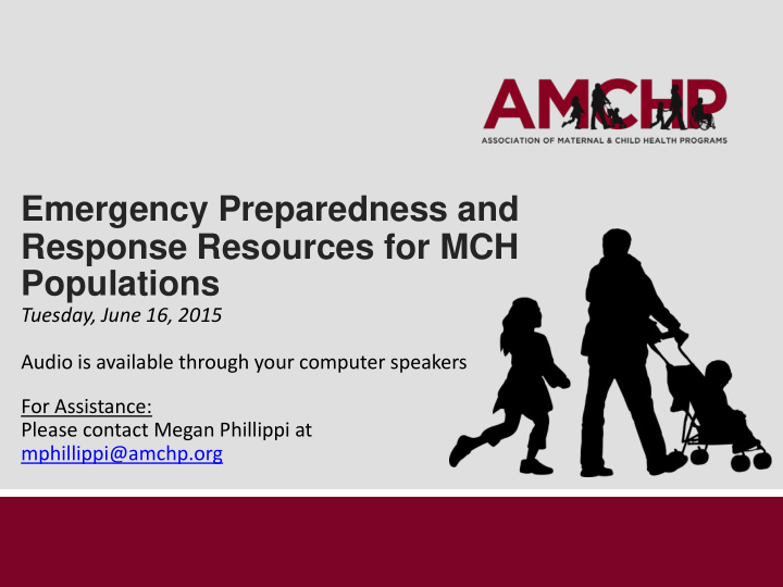 response resources for mch
