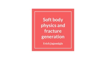 Soft body  physics and  fracture  generation  Erich Jagomgis  What is a soft body?  What is not a