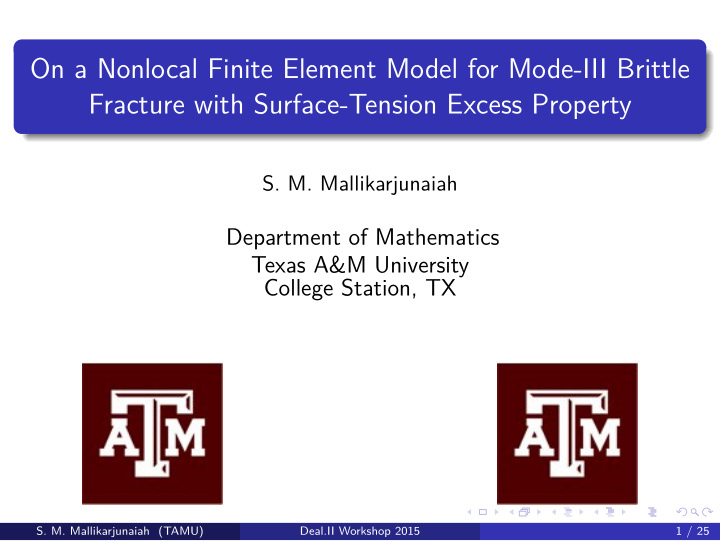 on a nonlocal finite element model for mode iii brittle