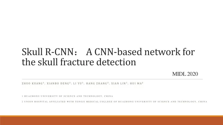 the skull fracture detection