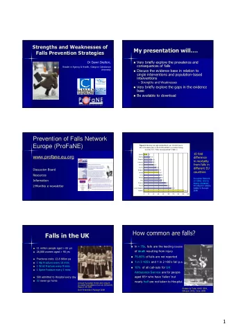 Prevention of Falls Network  Prevention of Falls Network  Europe (ProFaNE)  Europe (ProFaNE) Figure