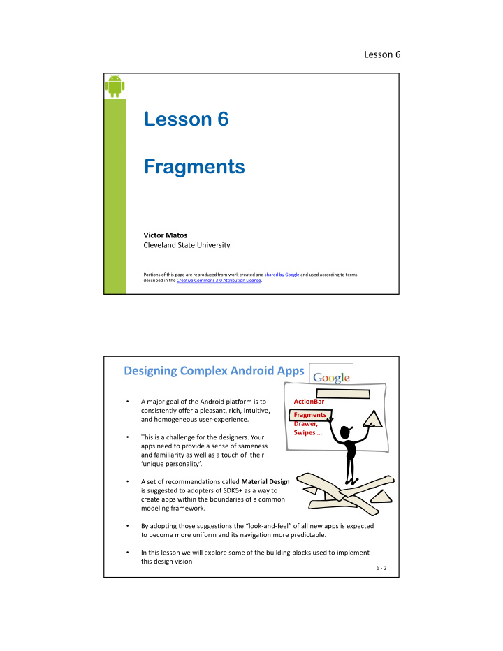 lesson 6 fragments