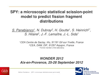 SPY: a microscopic statistical scission-point  model to predict fission fragment  distributions S.