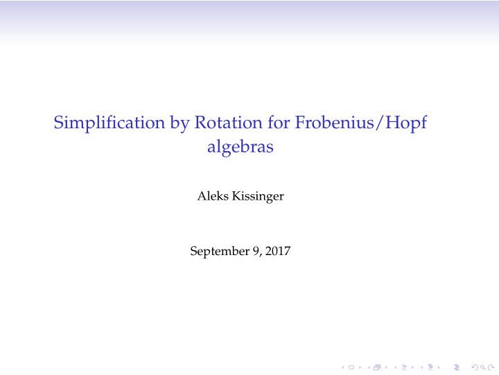 simplification by rotation for frobenius hopf algebras