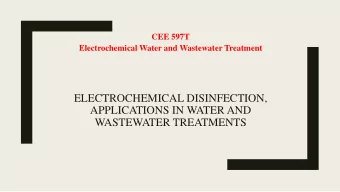 ELECTROCHEMICAL DISINFECTION,  APPLICATIONS IN WATER AND  WASTEWATER TREATMENTS  Active anodes