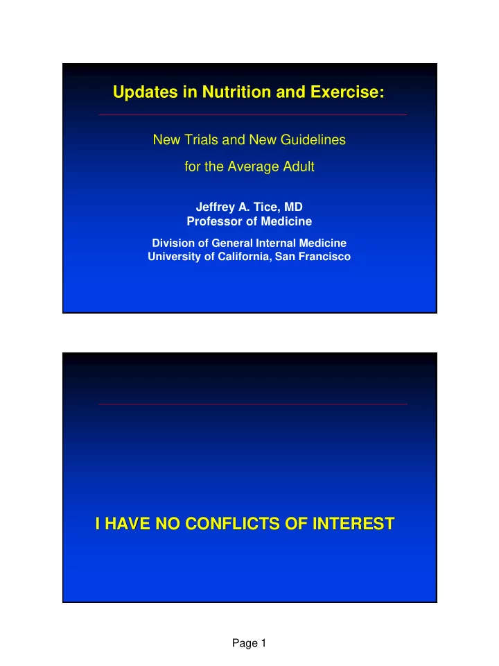 i have no conflicts of interest