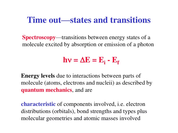 time out states and transitions