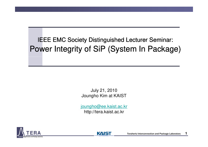 power integrity of sip system in package power integrity