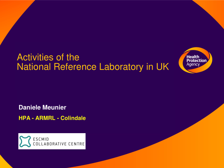 activities of the national reference laboratory in uk