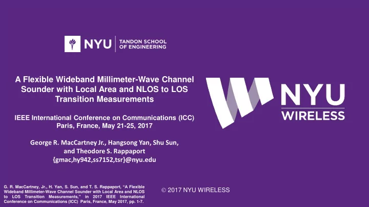 transition measurements