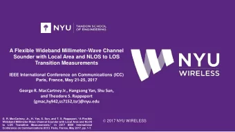 Transition Measurements  IEEE International Conference on Communications (ICC)  Paris, France, May