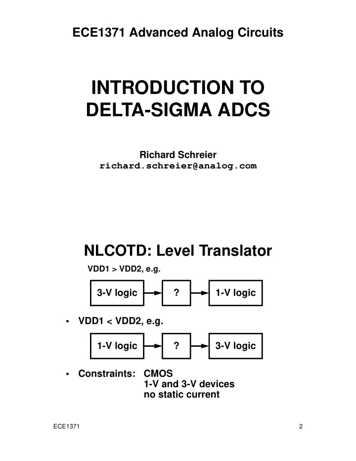introduction to delta sigma adcs