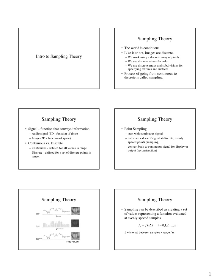 sampling theory