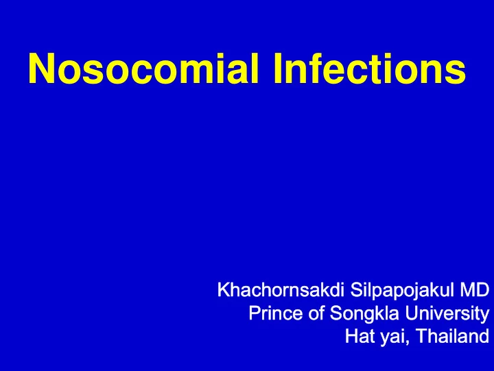 nosocomial infections