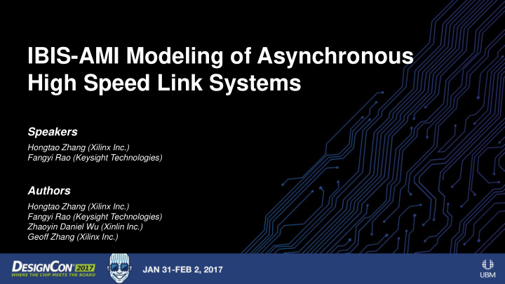 ibis ami modeling of asynchronous