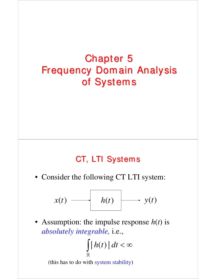 dt h t this has to do with system stability system