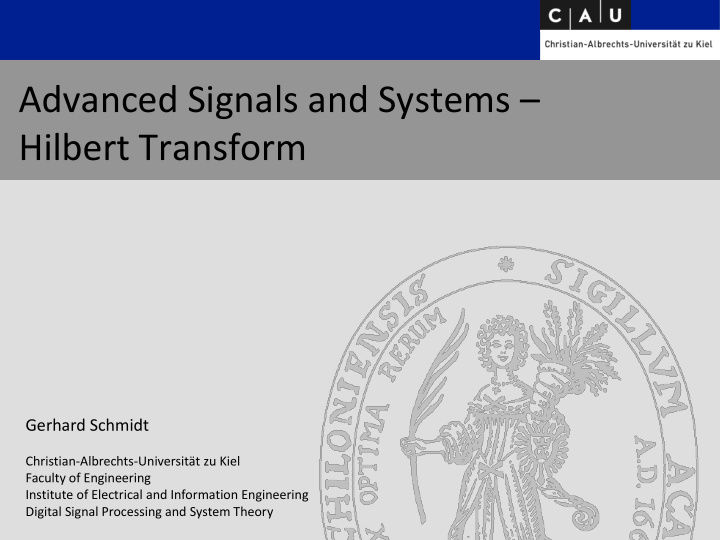 hilbert transform