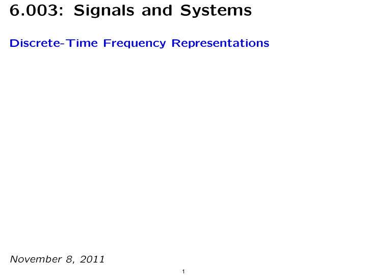 6 003 signals and systems