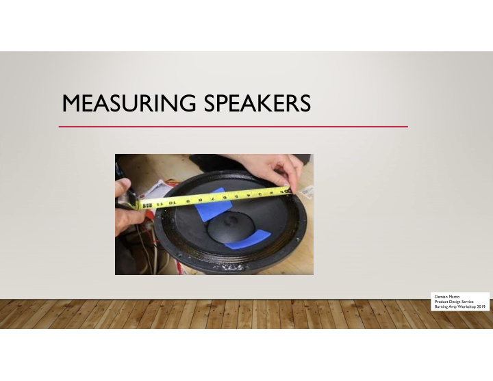 measuring speakers