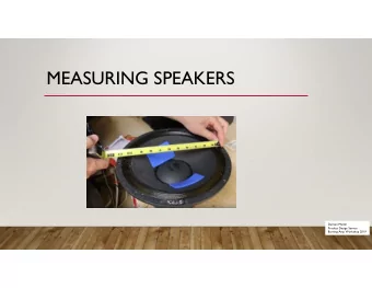 MEASURING SPEAKERS  Demian Martin  Product Design Service  Burning Amp Workshop 2019  AMPS AND