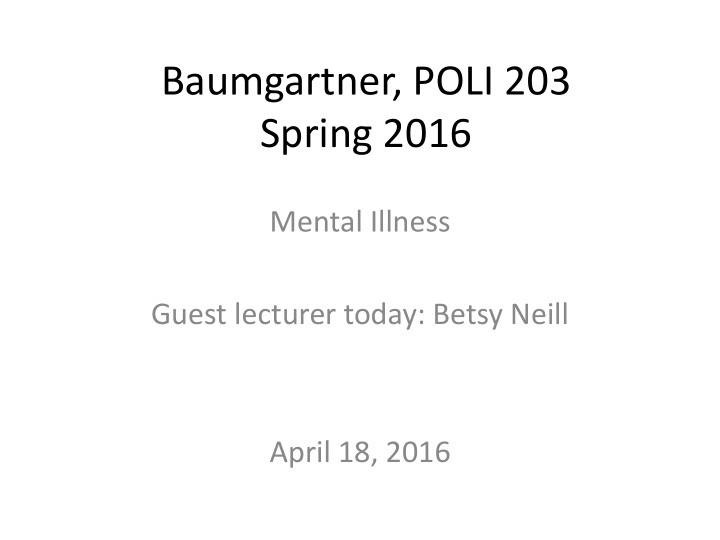 baumgartner poli 203 spring 2016