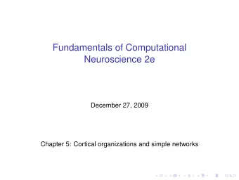 Fundamentals of Computational  Neuroscience 2e  December 27, 2009  Chapter 5: Cortical