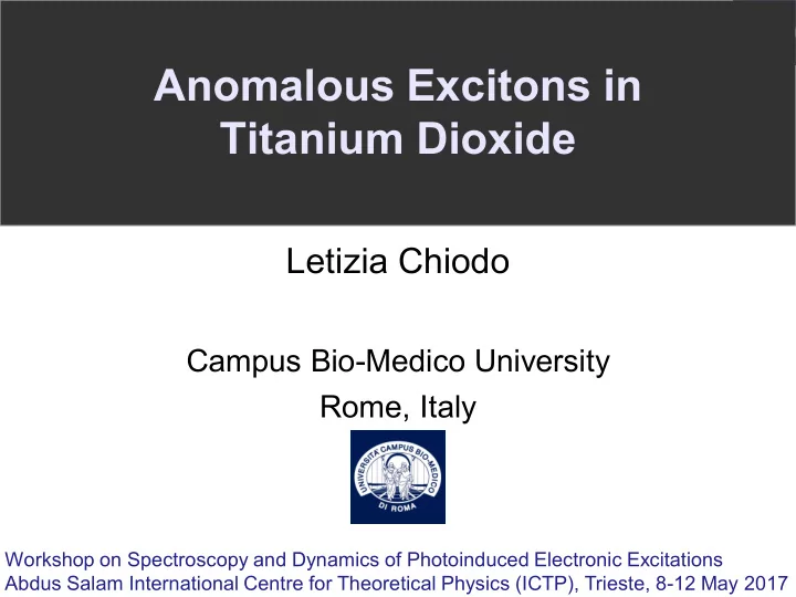 anomalous excitons in titanium dioxide