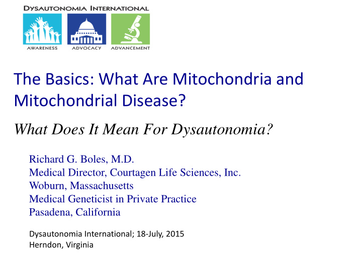 the basics what are mitochondria and mitochondrial disease