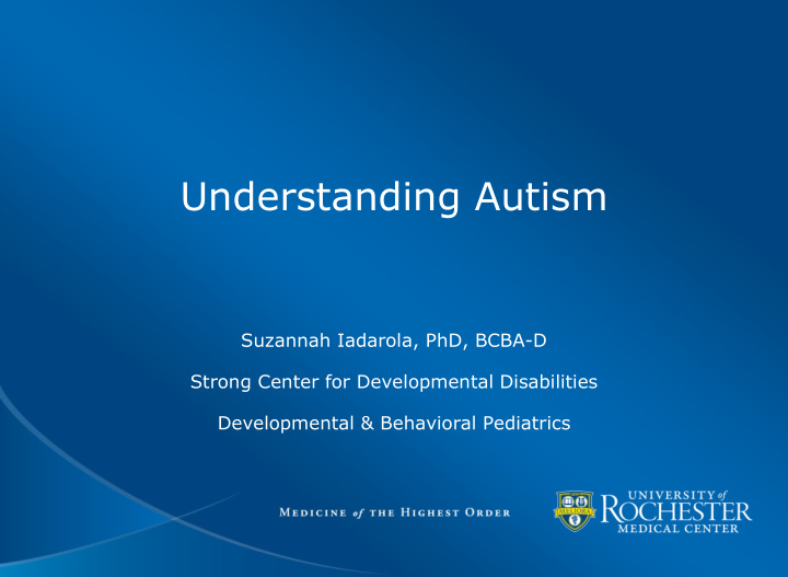 understanding autism